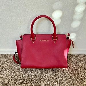 Michael Kors Selma Medium Satchel Saffiano Leather